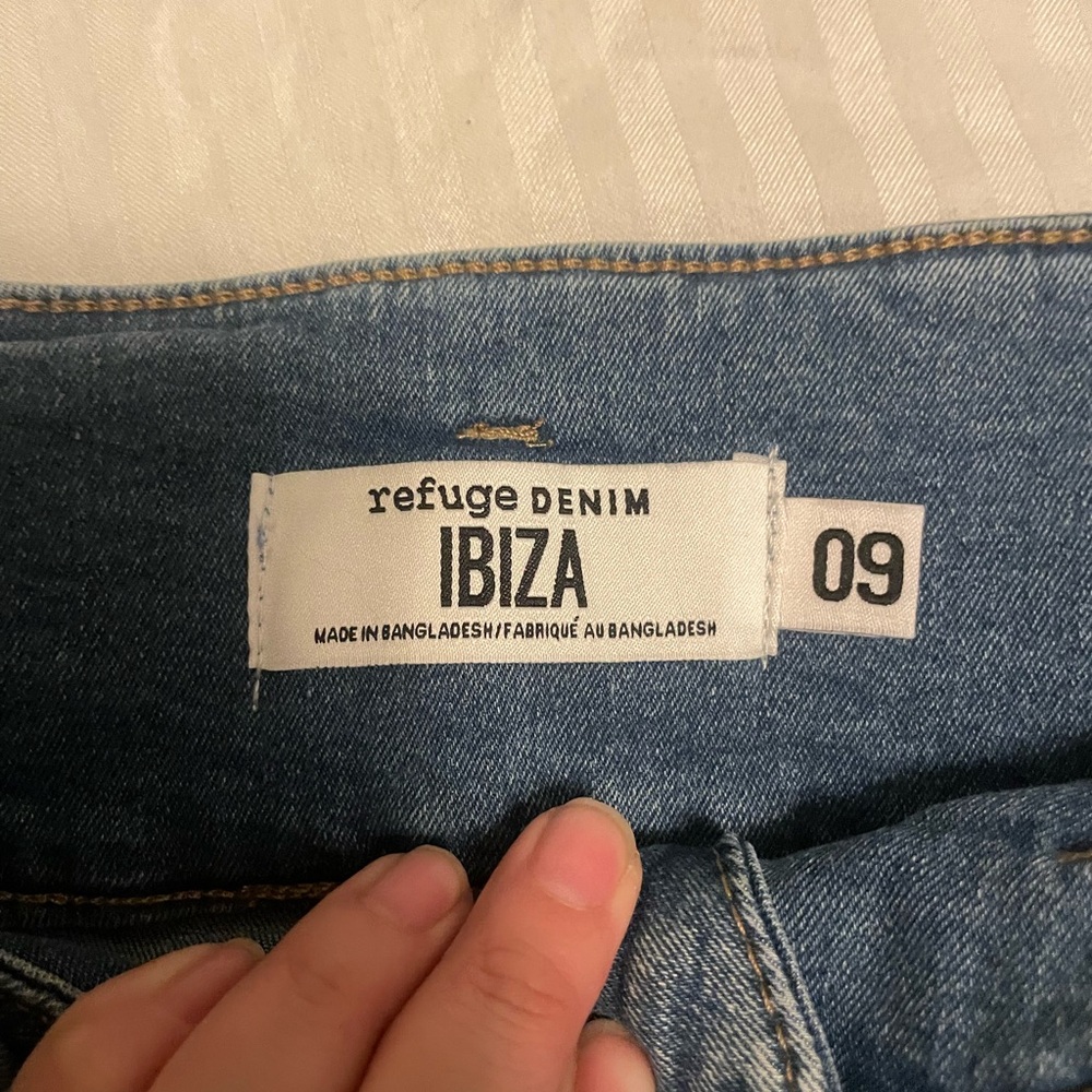 Stylish Blue Distressed Skinny Jeans high waisted - Picture 4 of 5